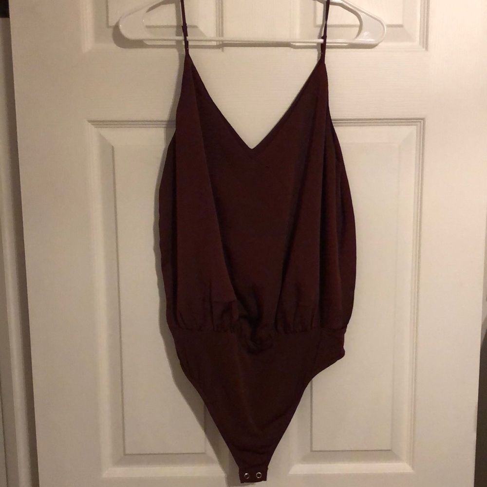 Women’s Medium Express Burgundy Bodysuit